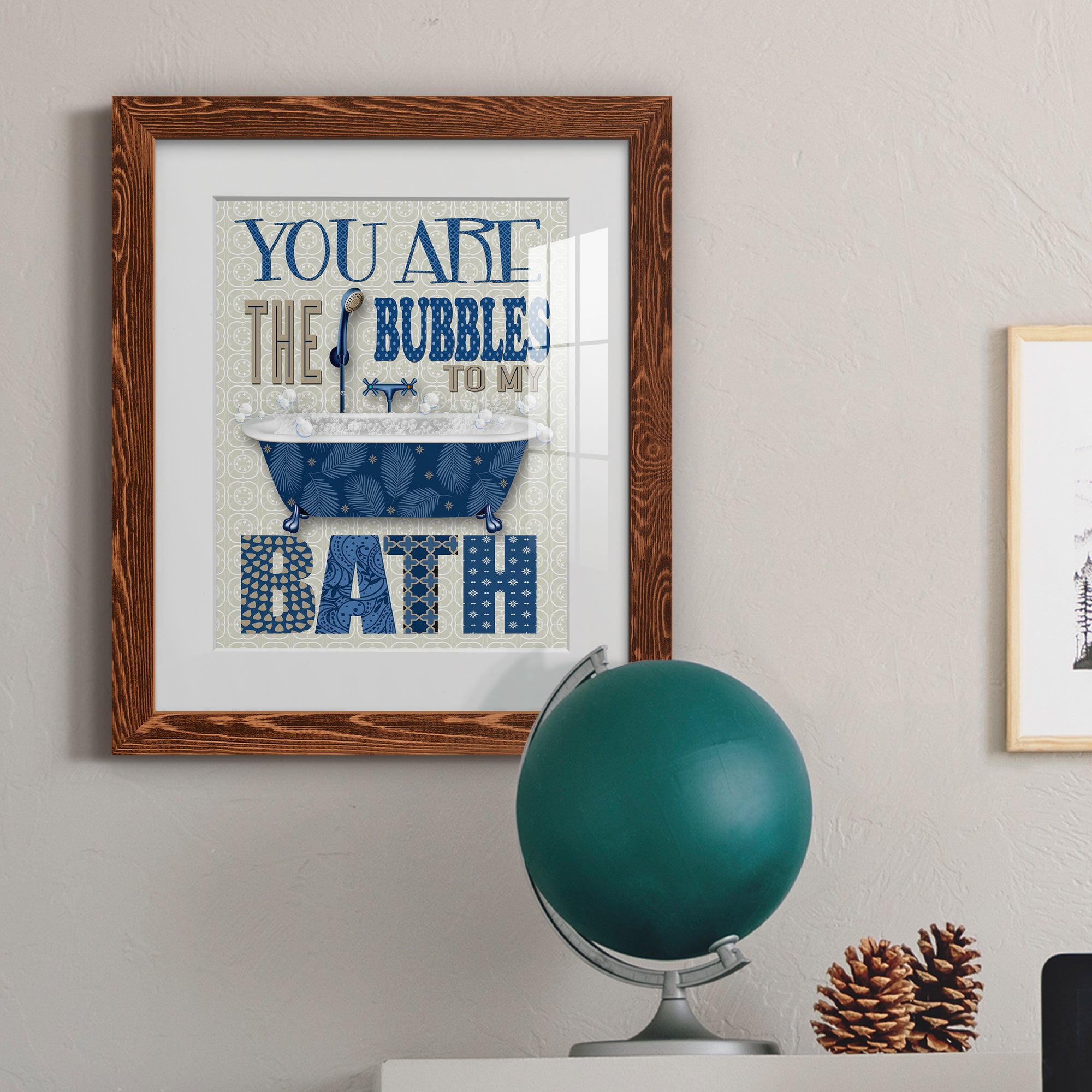 Bubble Bath - Premium Framed Print - Distressed Barnwood Frame - Ready to Hang