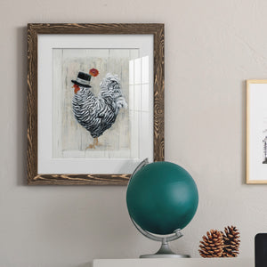 Sunday Best Rooster - Barnwood Framed Art Print