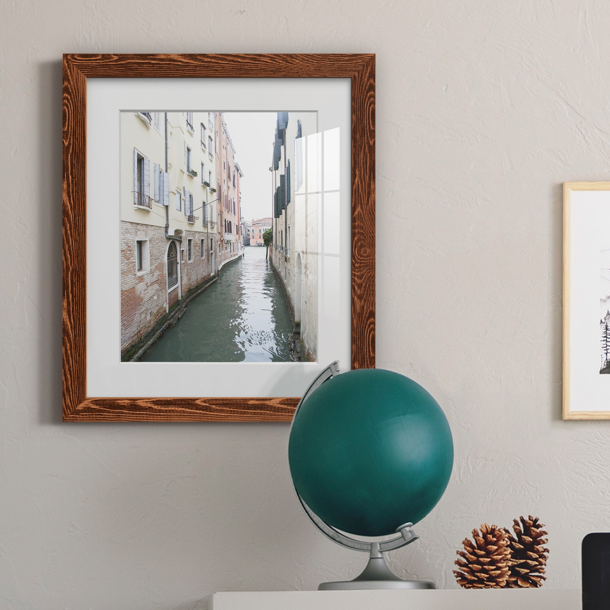 Venice Canal II - Premium Framed Print - Distressed Barnwood Frame - Ready to Hang