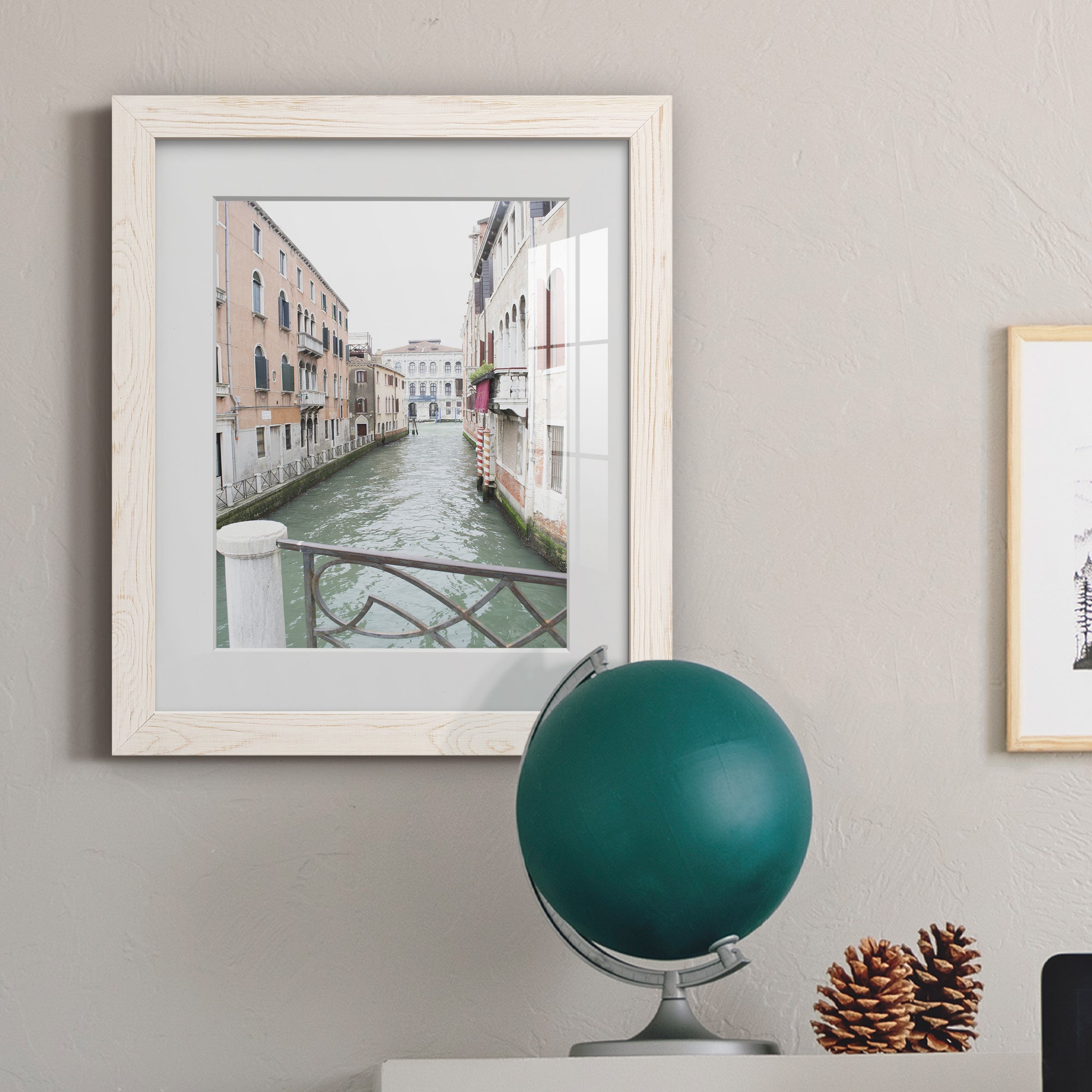 Venice Canal I - Premium Framed Print - Distressed Barnwood Frame - Ready to Hang