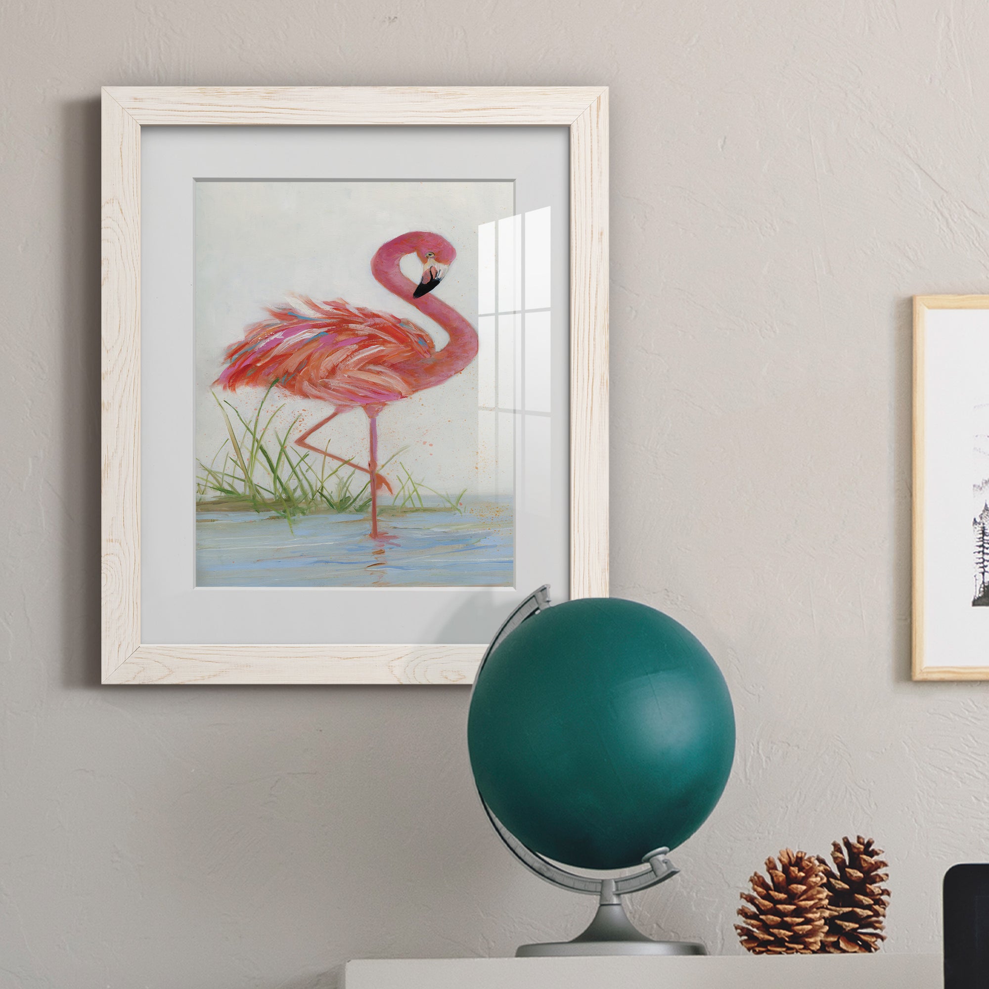 Flamingo I - Barnwood Framed Art Print