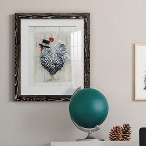 Sunday Best Rooster - Barnwood Framed Art Print