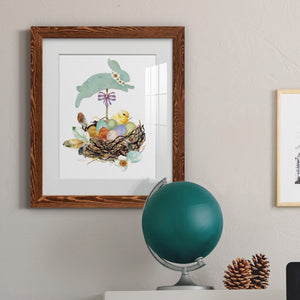 Bunny Hop - Barnwood Framed Art Print