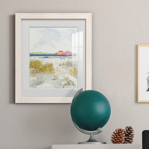 Sketchy Beach II - Premium Framed Print - Distressed Barnwood Frame - Ready to Hang