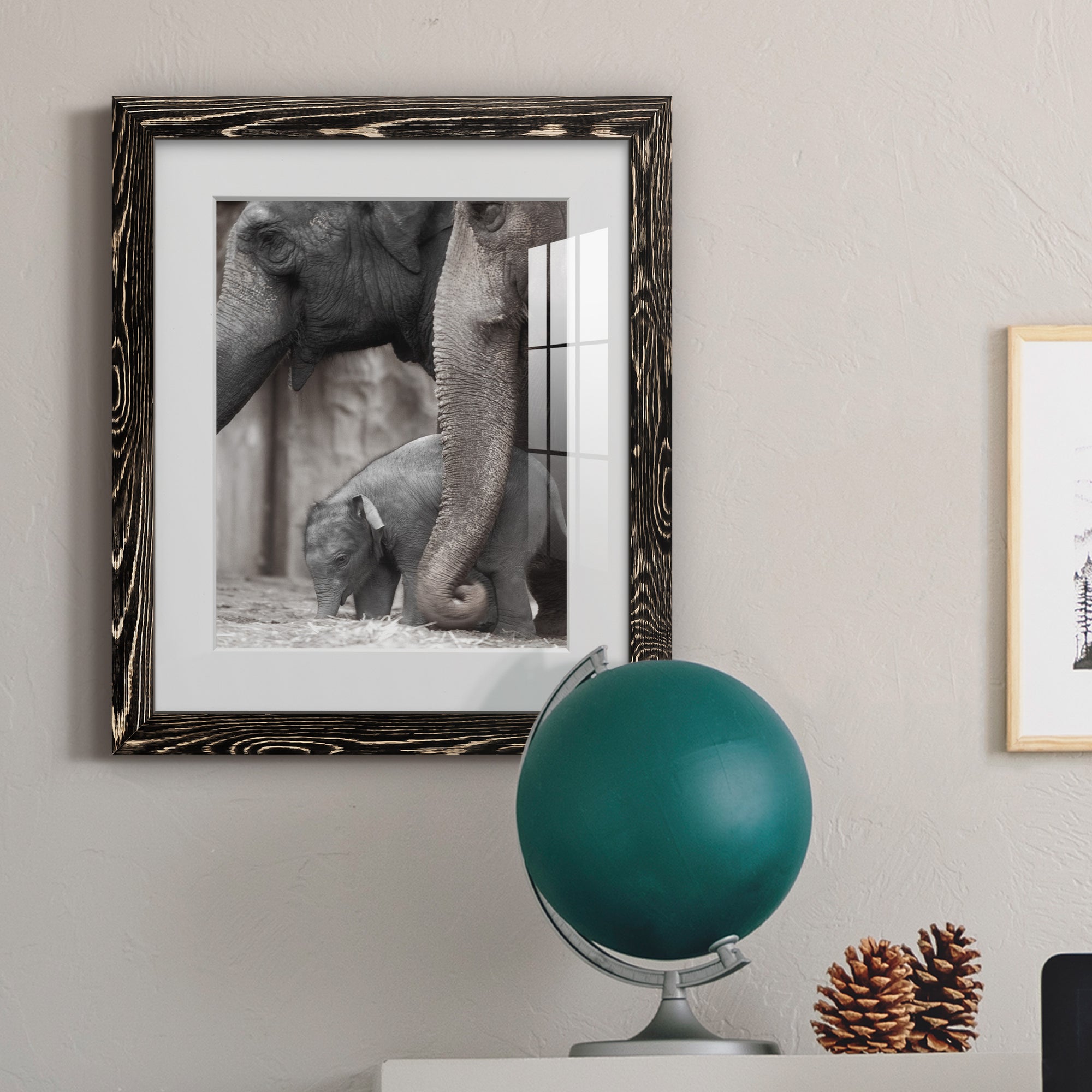 Family Moment - Barnwood Framed Art Print