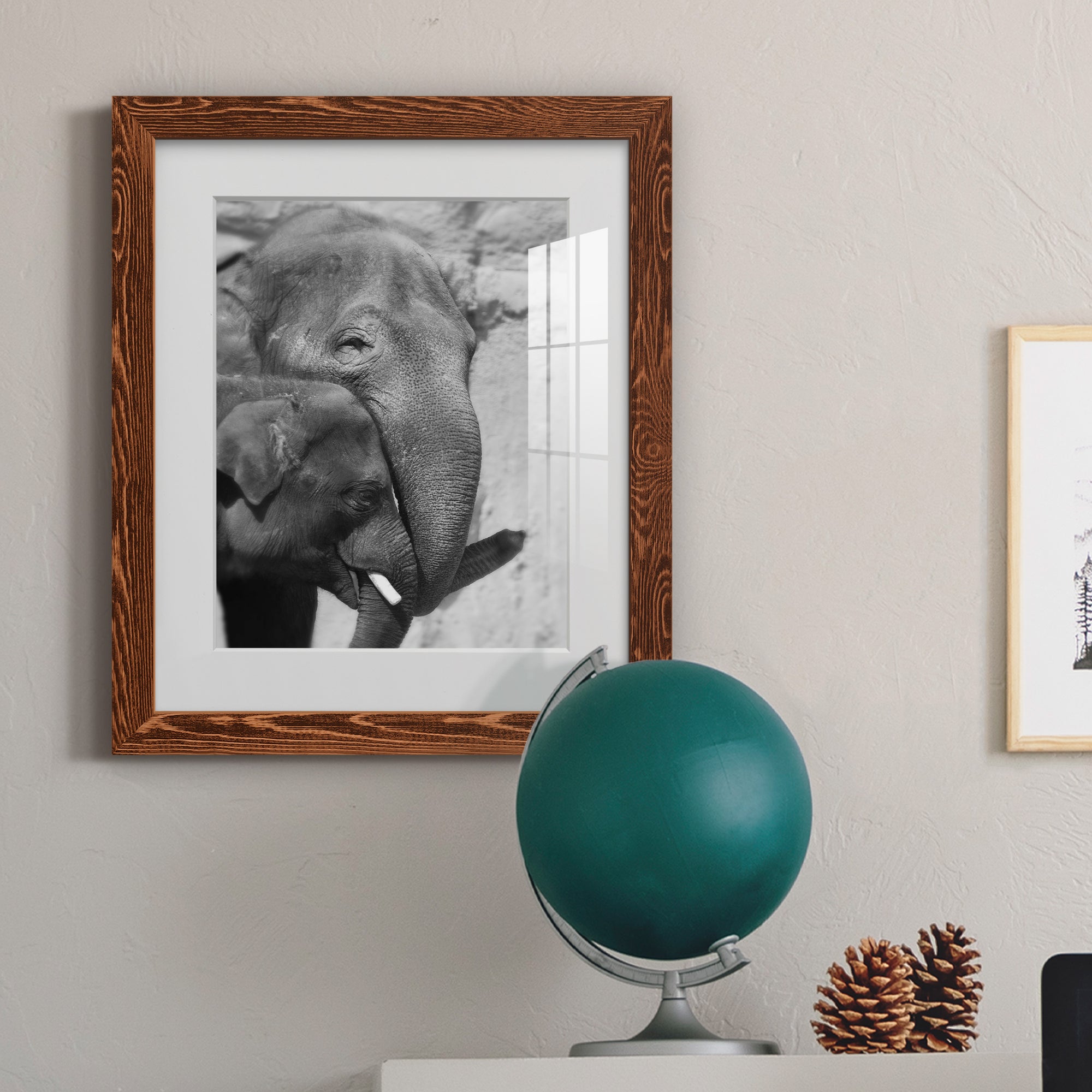 Tender Moment - Barnwood Framed Art Print