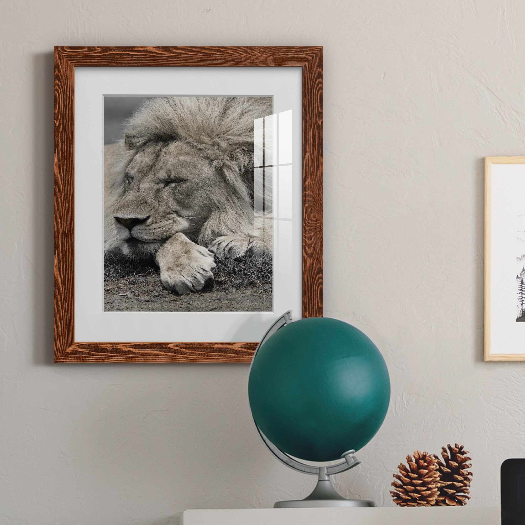 Sleepy Afternoon in Masai Mara - Barnwood Framed Art Print