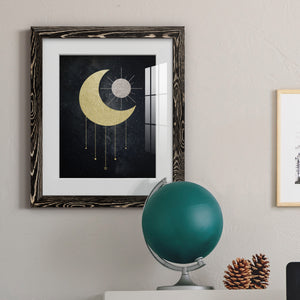 Jeweled Moon - Premium Framed Print - Distressed Barnwood Frame - Ready to Hang
