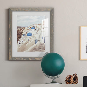 Santorini - Premium Framed Print - Distressed Barnwood Frame - Ready to Hang