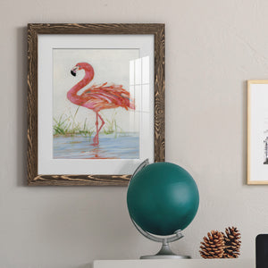 Flamingo II - Barnwood Framed Art Print