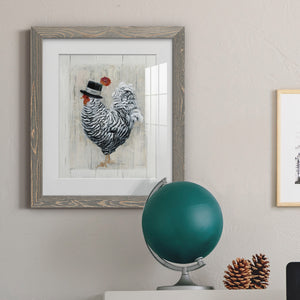 Sunday Best Rooster - Barnwood Framed Art Print