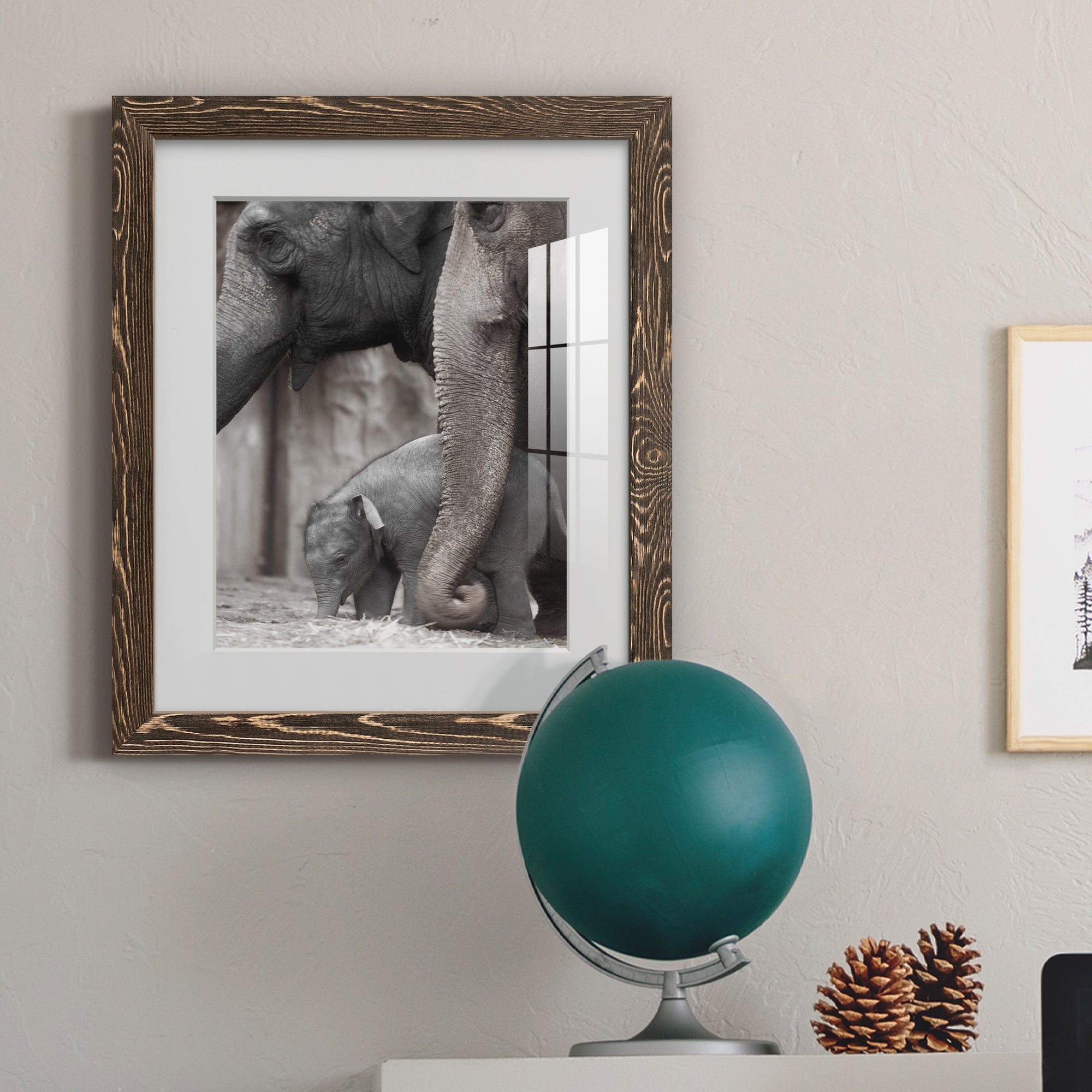 Family Moment - Barnwood Framed Art Print