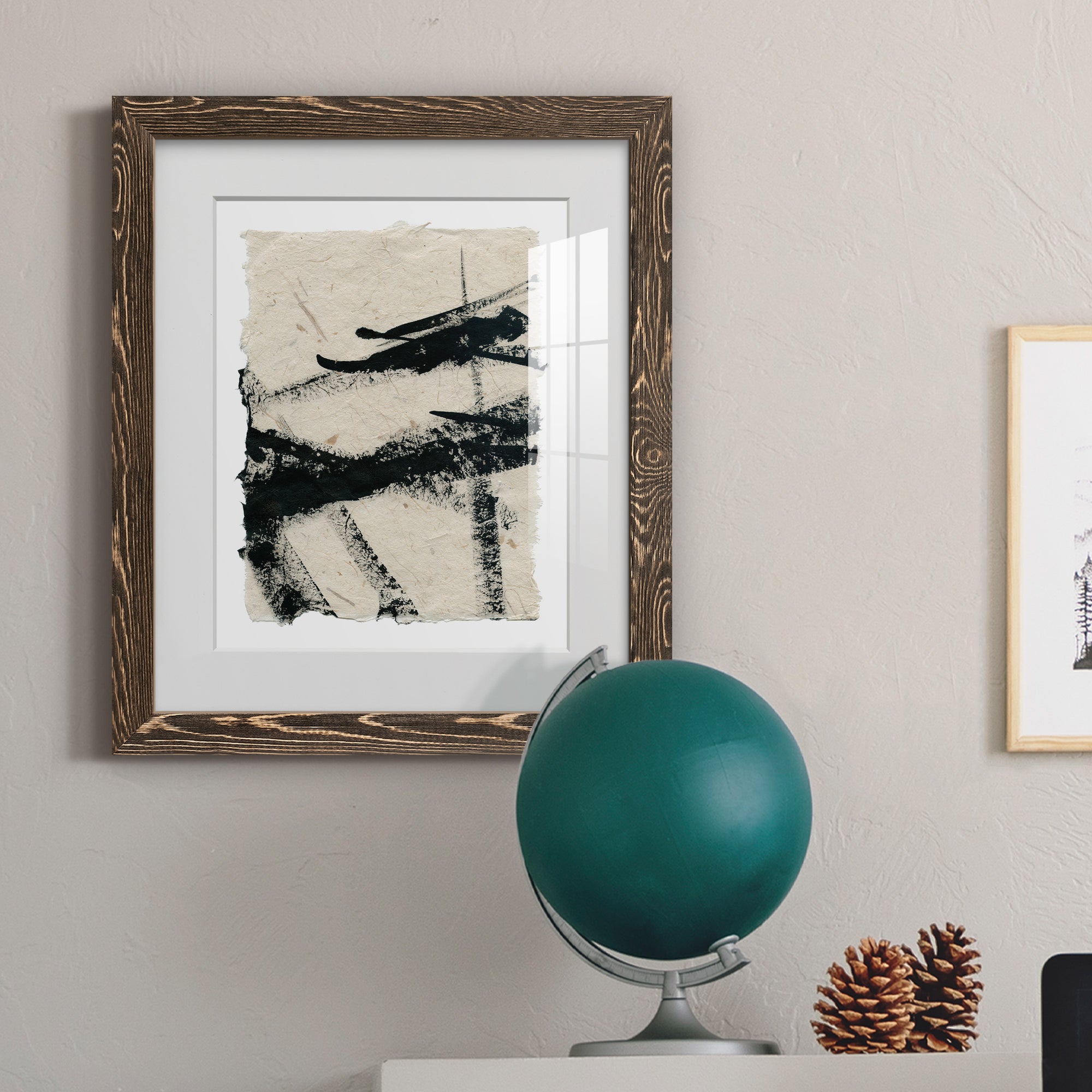 Lines Crossed II - Premium Framed Print - Distressed Barnwood Frame - Ready to Hang