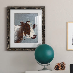 Cow On Galvanized Metal - Barnwood