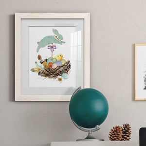 Bunny Hop - Barnwood Framed Art Print