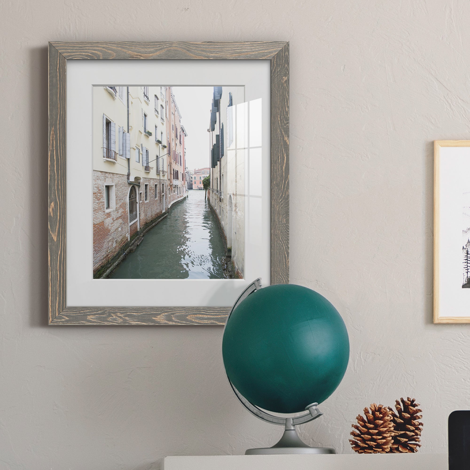 Venice Canal II - Premium Framed Print - Distressed Barnwood Frame - Ready to Hang