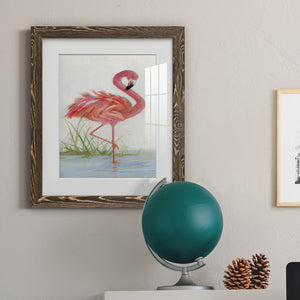 Flamingo I - Barnwood Framed Art Print