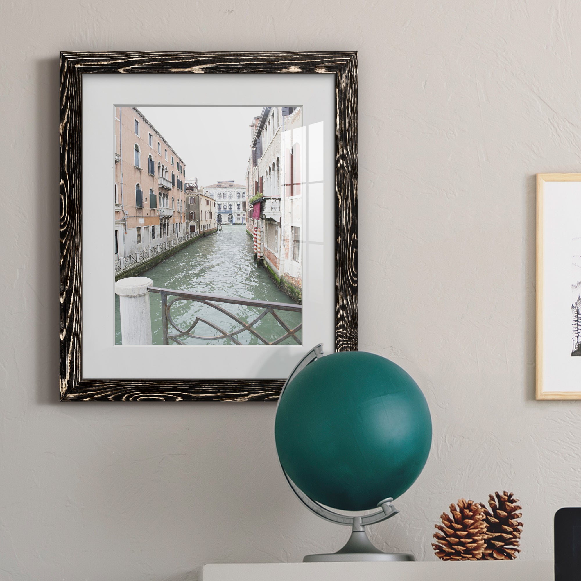 Venice Canal I - Premium Framed Print - Distressed Barnwood Frame - Ready to Hang