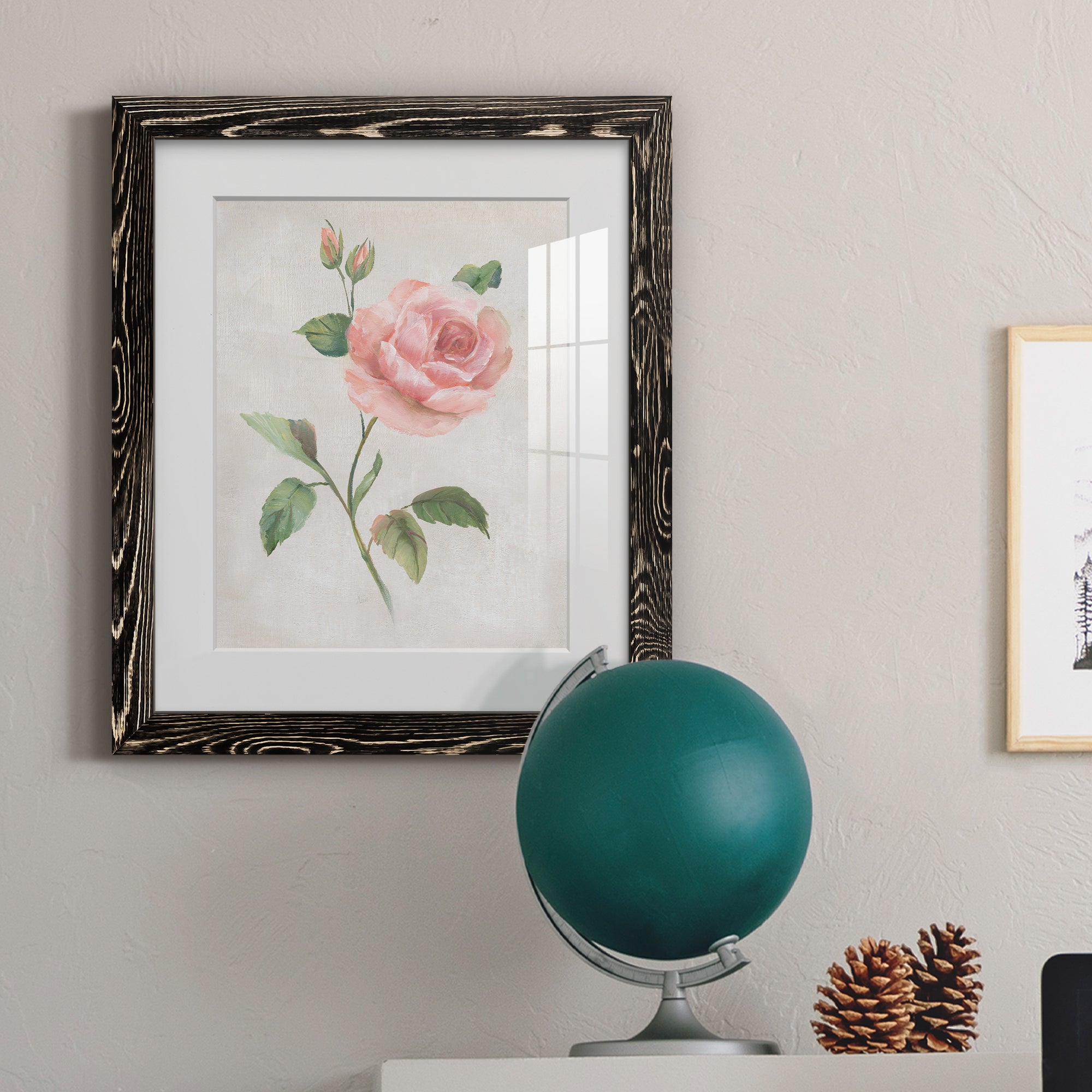 Grandiflora I - Barnwood Framed Art Print