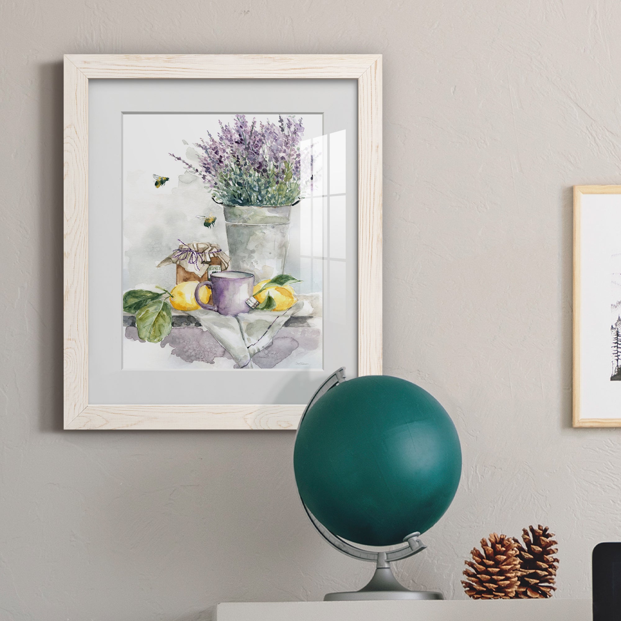 Lavender Lemon and Honey Tea - Premium Framed Print - Distressed Barnwood Frame - Ready to Hang