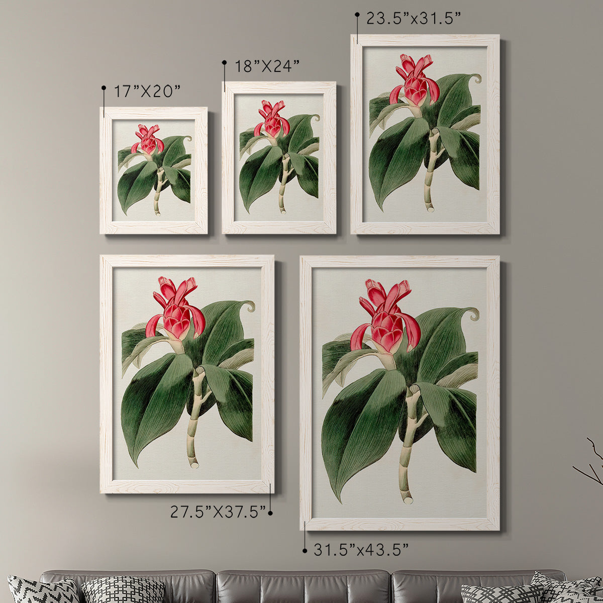 Flora of the Tropics I - Premium Framed Canvas 2 Piece Set - Ready to Hang