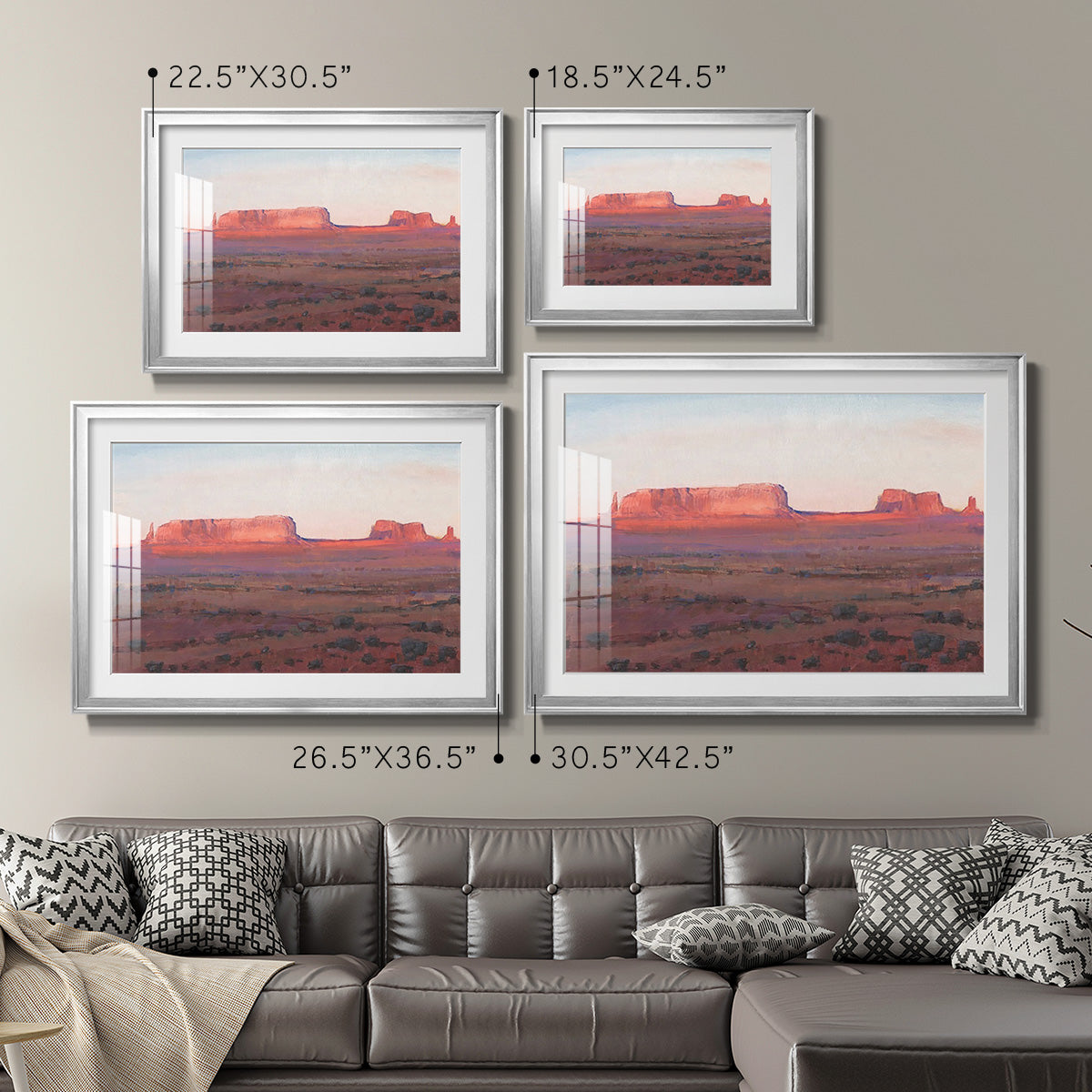 Red Rocks at Dusk I Premium Framed Print - Ready to Hang