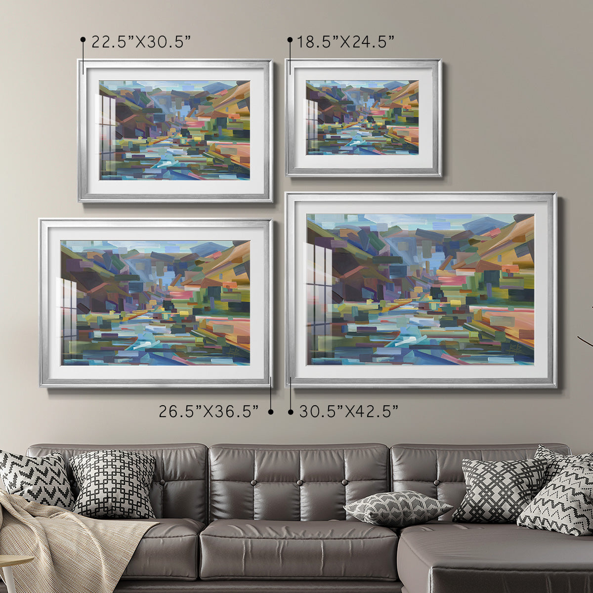 Pieces of Yakima Canyon Premium Framed Print - Ready to Hang