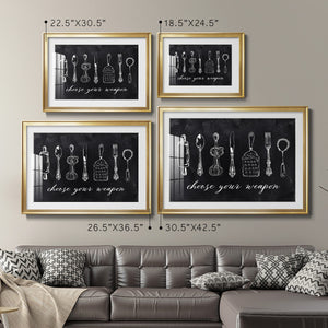 Choose Your Weapon - Modern Framed Art Print