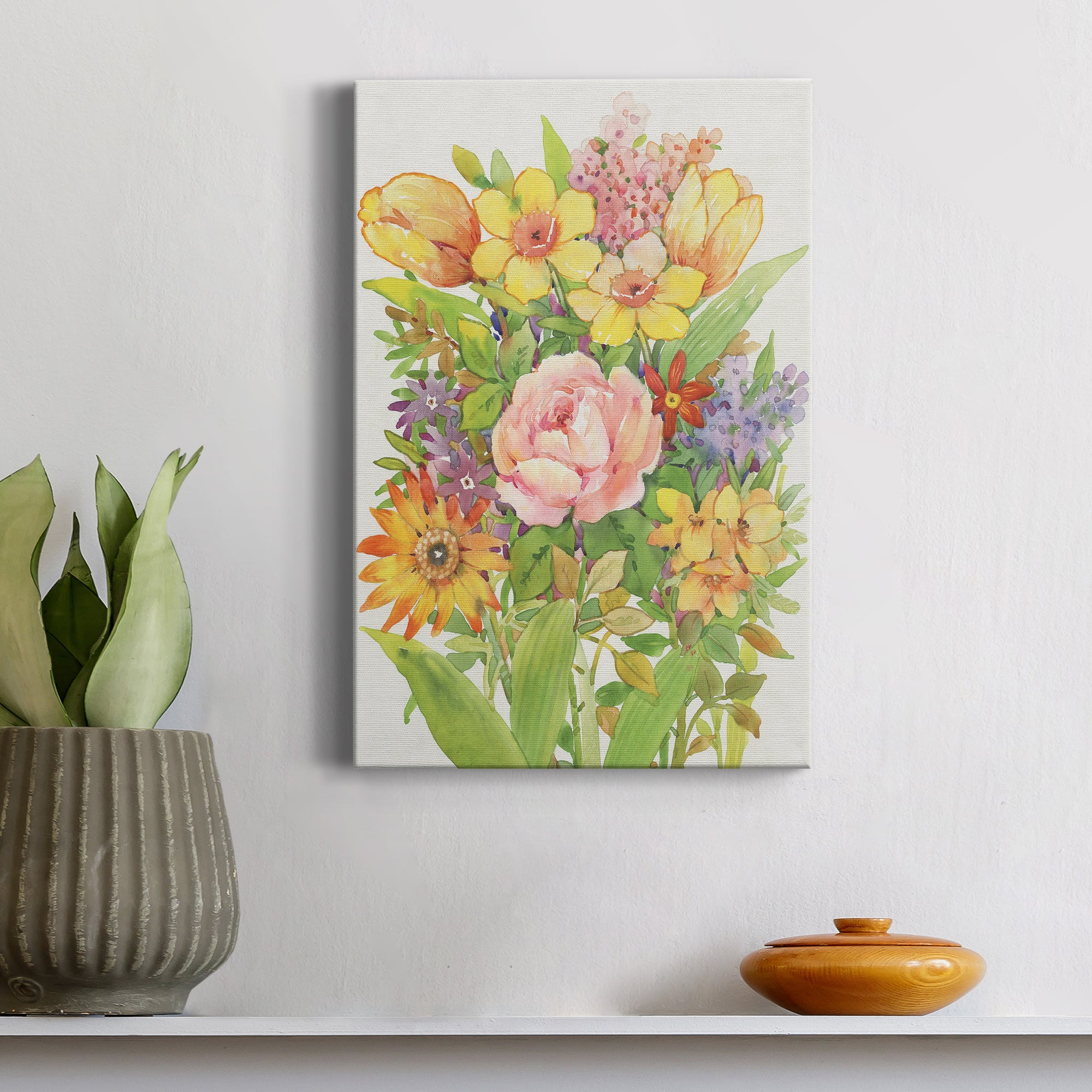 Floral Mix II Premium Gallery Wrapped Canvas - Ready to Hang