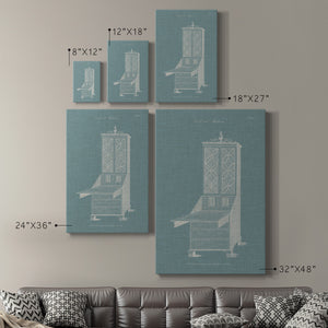 Hepplewhite Desk & Bookcase II - Canvas Art Print