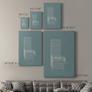Hepplewhite Desk & Bookcase I - Canvas Art Print