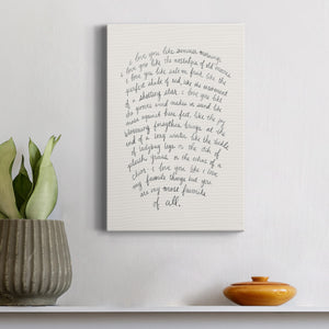Letter to a Lover I Premium Gallery Wrapped Canvas - Ready to Hang
