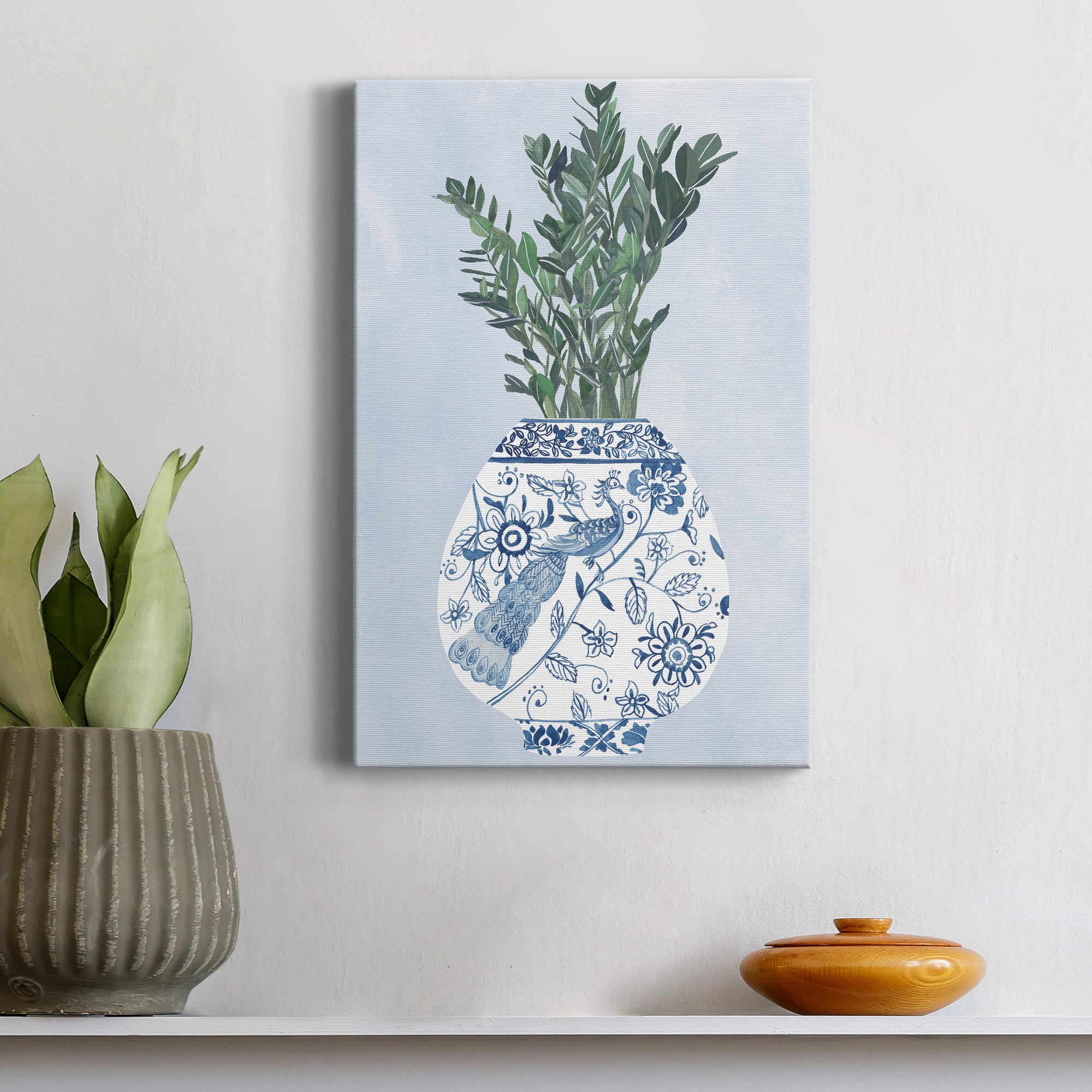 Moonlight Vase I Premium Gallery Wrapped Canvas - Ready to Hang