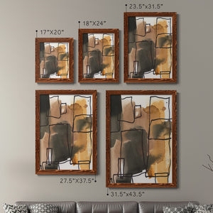 Retro Vibe I - Barnwood Framed Canvas Set