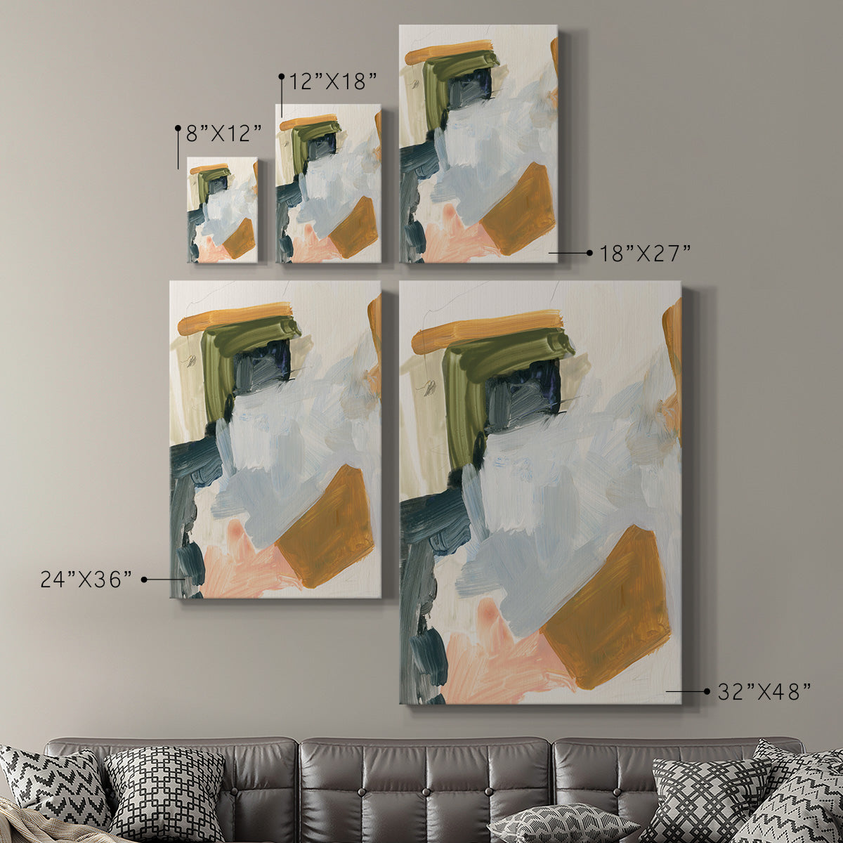 Palette Meld I Premium Gallery Wrapped Canvas - Ready to Hang