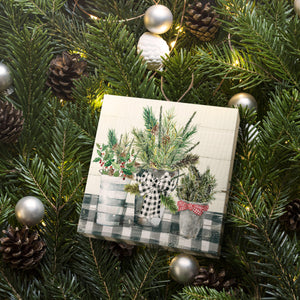 Christmas Gingham I, Handmade Ornament