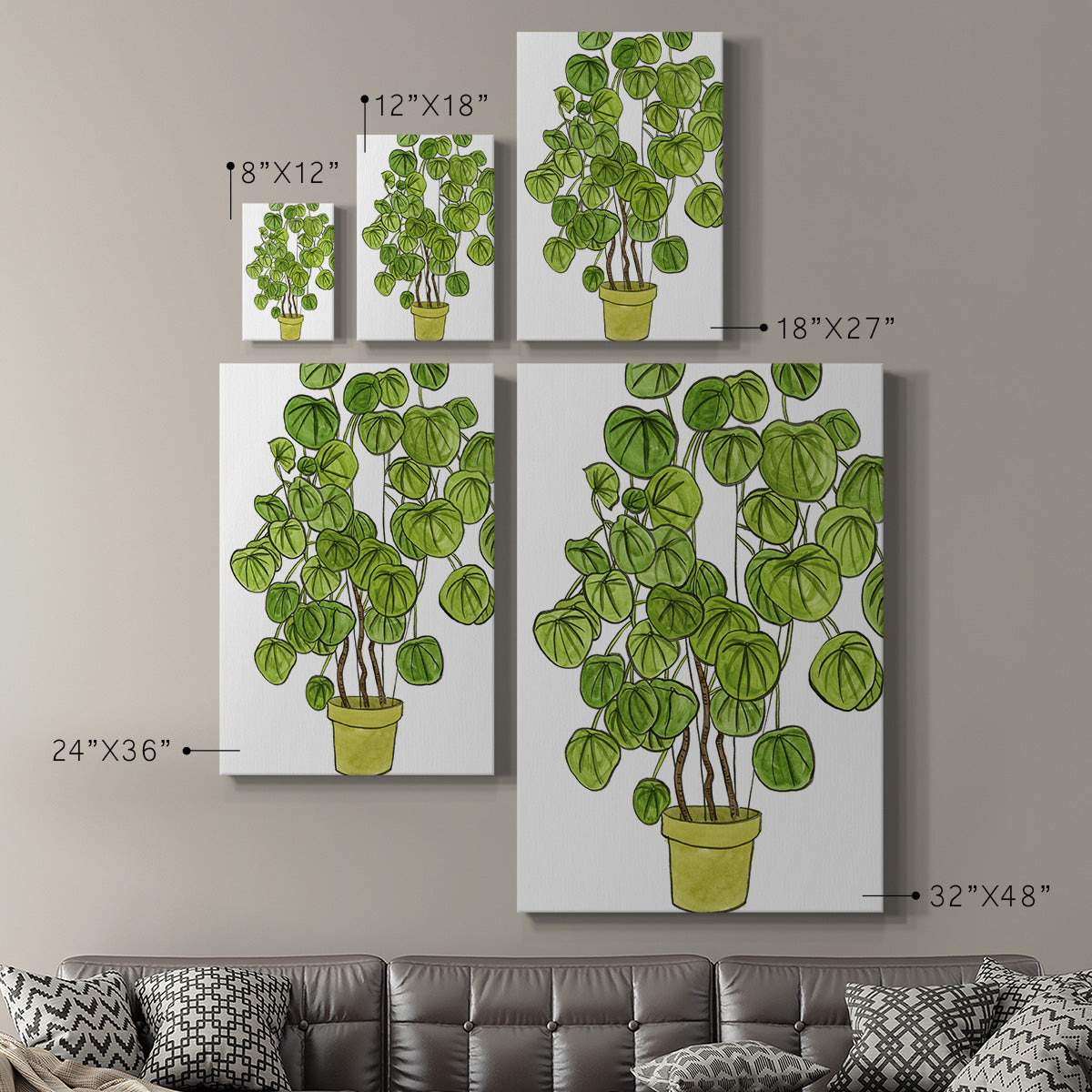 Potted Jungle II Premium Gallery Wrapped Canvas - Ready to Hang