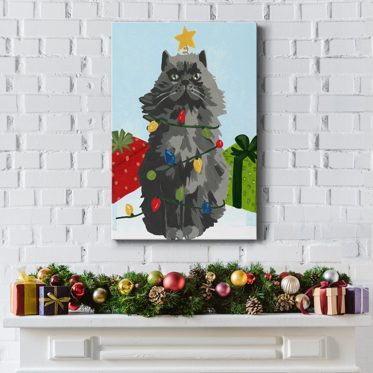 Meowy Hissmas I Premium Gallery Wrapped Canvas - Ready to Hang