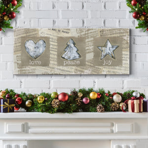 Burlap Music Ornaments Premium Gallery Wrapped Canvas - Ready to Hang