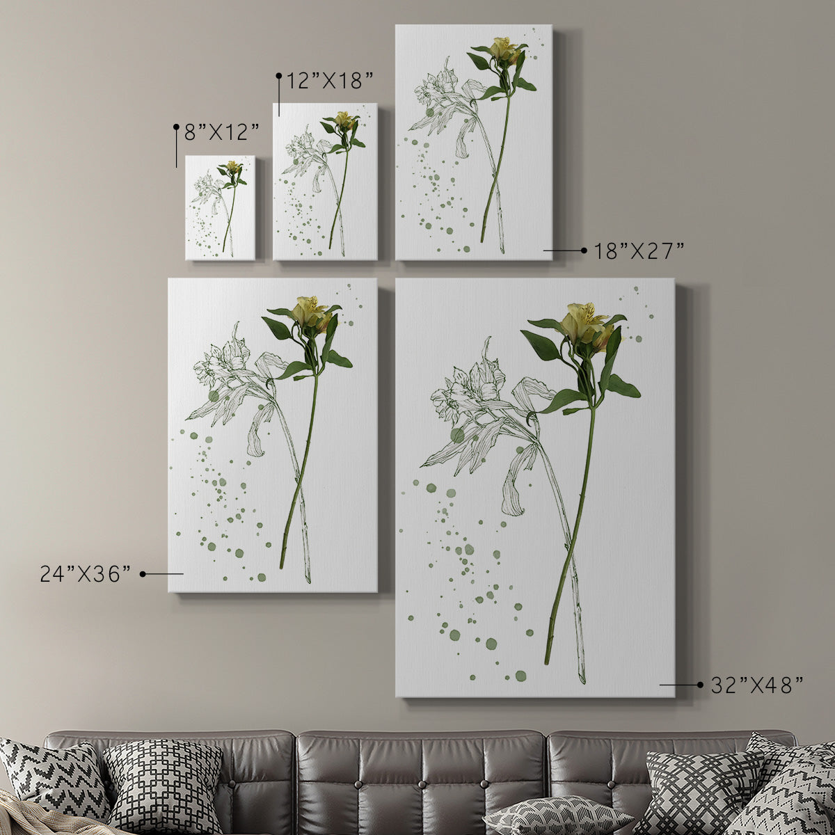 Botany Flower I Premium Gallery Wrapped Canvas - Ready to Hang