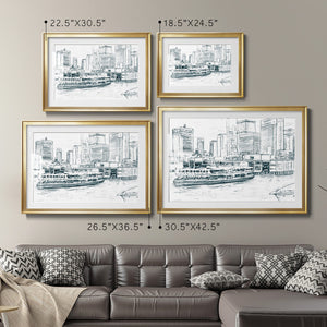 Ferryboats IV - Modern Framed Art Print