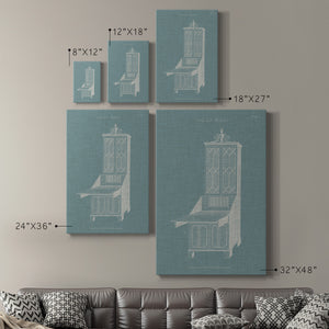 Hepplewhite Desk & Bookcase IV - Canvas Art Print