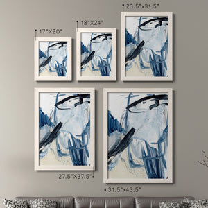 Indigo Swash I - Premium Framed Canvas 2 Piece Set - Ready to Hang