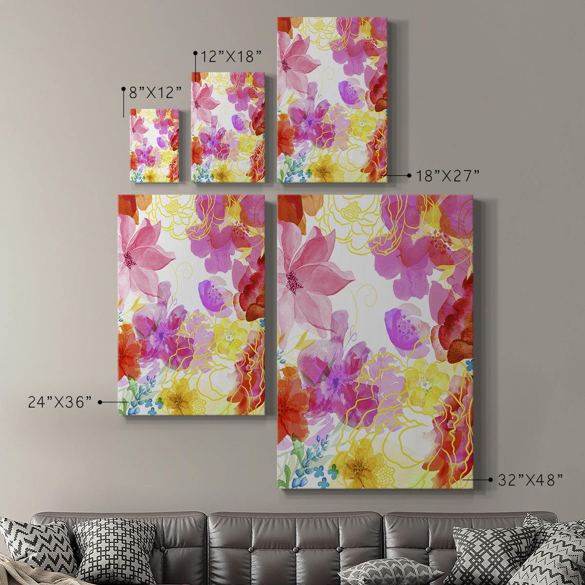 Blossoms in the Sun V Premium Gallery Wrapped Canvas - Ready to Hang
