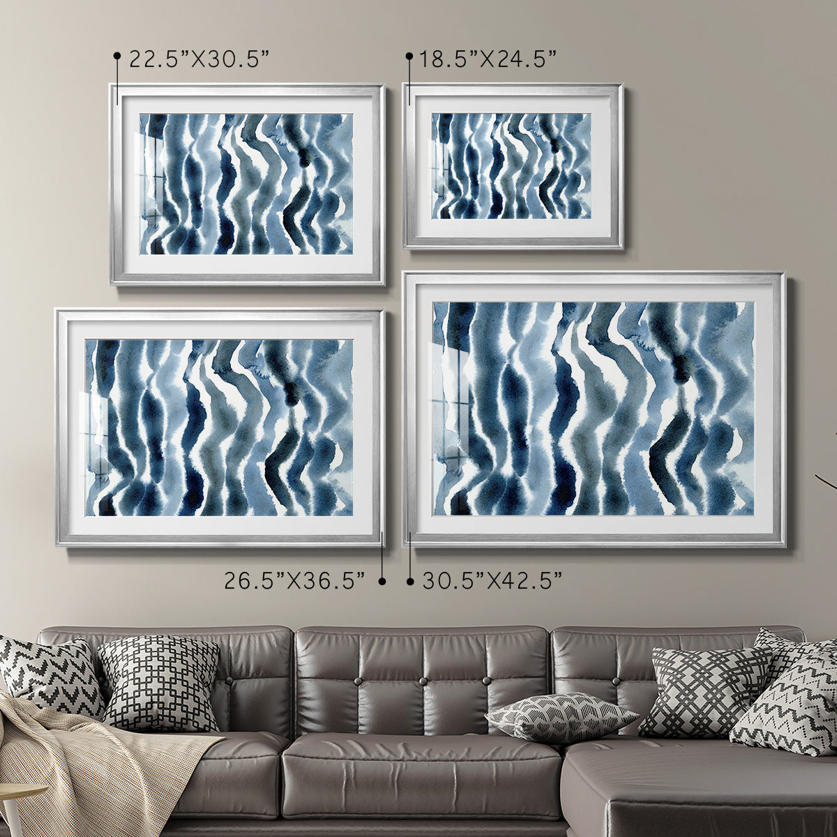 True Blue Wave II Premium Framed Print - Ready to Hang