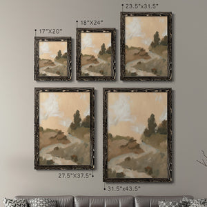 Hillside Walking Path I - Barnwood Framed Canvas Set
