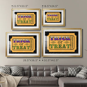 Trick or Treat Ticket - Modern Framed Art Print
