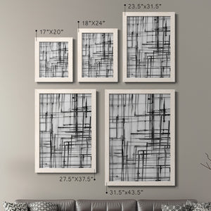 Line Meditation I - Barnwood Framed Canvas Set