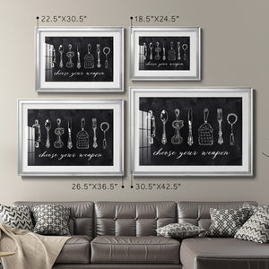 Choose Your Weapon - Modern Framed Art Print