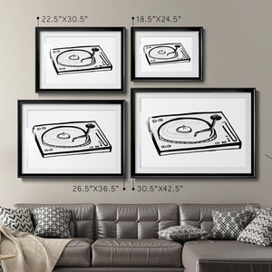 Vinyl Sketch - Modern Framed Art Print